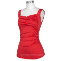 Belle Poque Sexy sans manches Sweetheart Classic Red Pinup Tank Tops BP000341-2